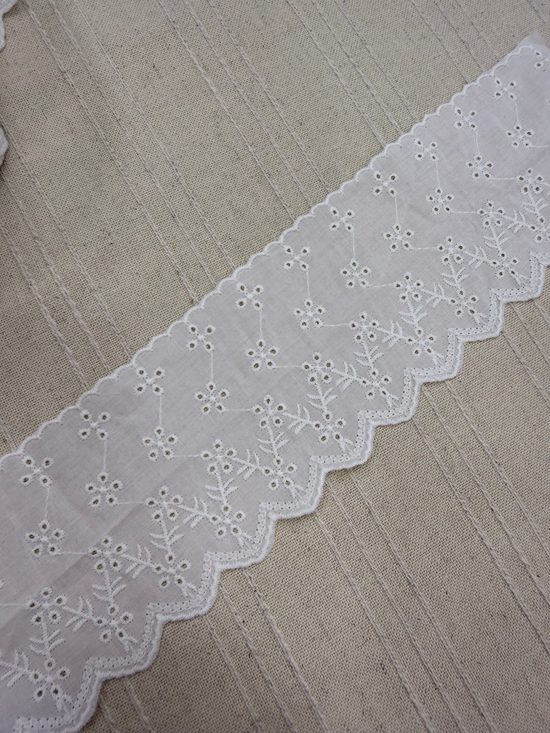 33 Numaralı Tekli Papatya Desen Fisto Güpür Top Ekru