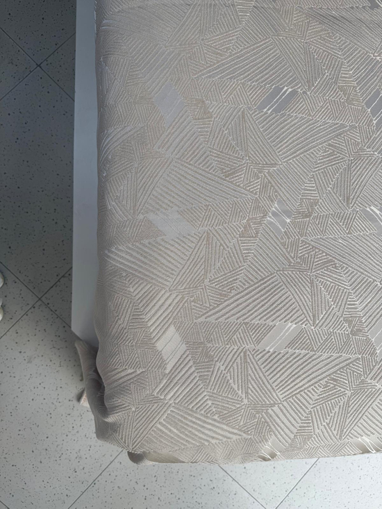 Çizgi Mozaik Desen Etuval Şönil Pike Kumaş Kapuçino