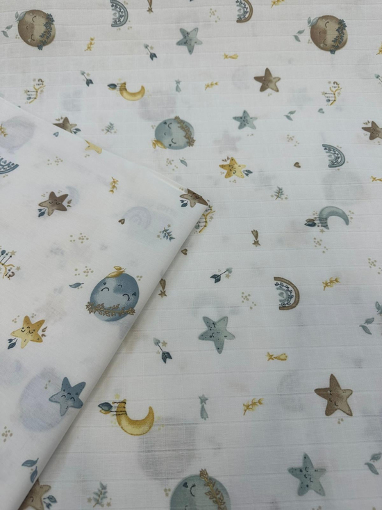 Boho Gökyüzü Desen Müslin D3350 Mint
