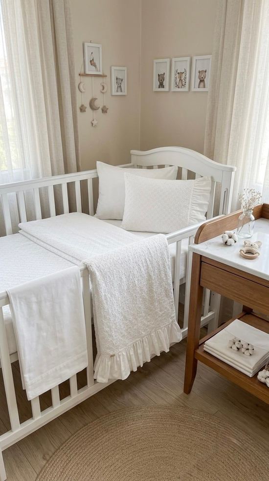 Fisto Serisi Petit Diamond Organik Fisto Bebek Nevresim Seti – 4 Parça