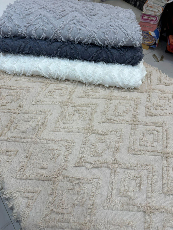 Zigzag Baklava Desen Püskül Detaylı Etuval Limi Pike Kapuçino
