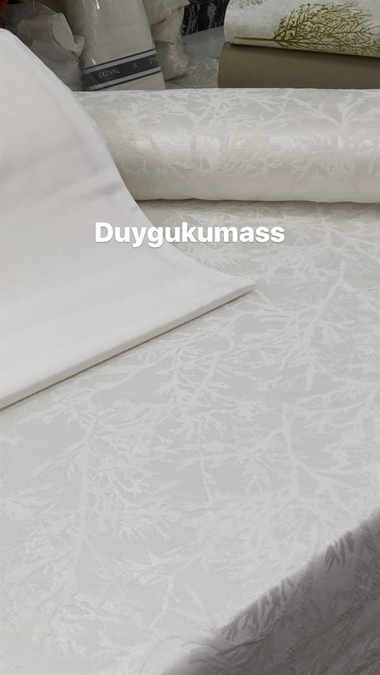 Ağaç Dalları Desen İpek Şönil Pike
