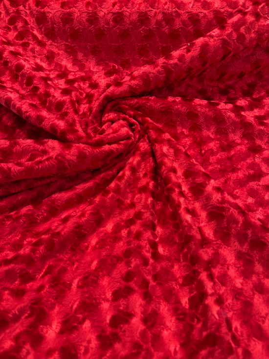Kısa Tüylü Girdap Desen Peluş Kumaş