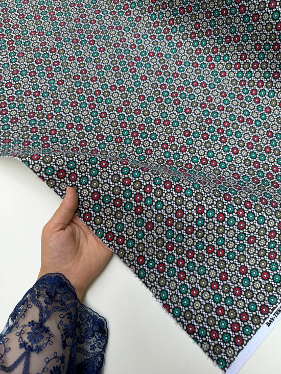 Petek Papatya Desen Divitin Pazen D5090 Su Yeşili