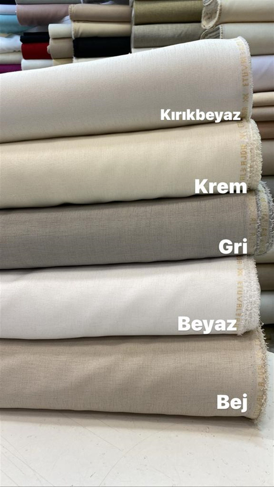 Bej Etuval Ajda Keten Kumaş