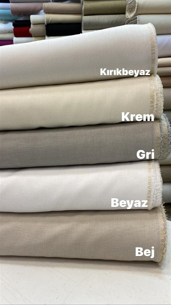 Beyaz Etuval Ajda Keten Kumaş