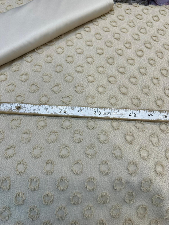 Ponpon Püskül Desen Kadife Nakış Detaylı Limi Pike Kapuçino