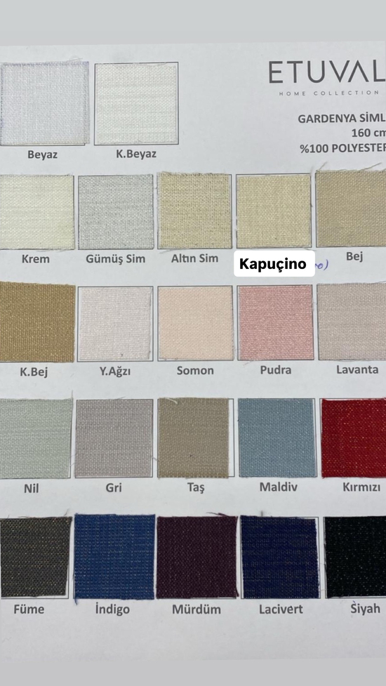 Sedefli Gardenya Kumaş Beyaz
