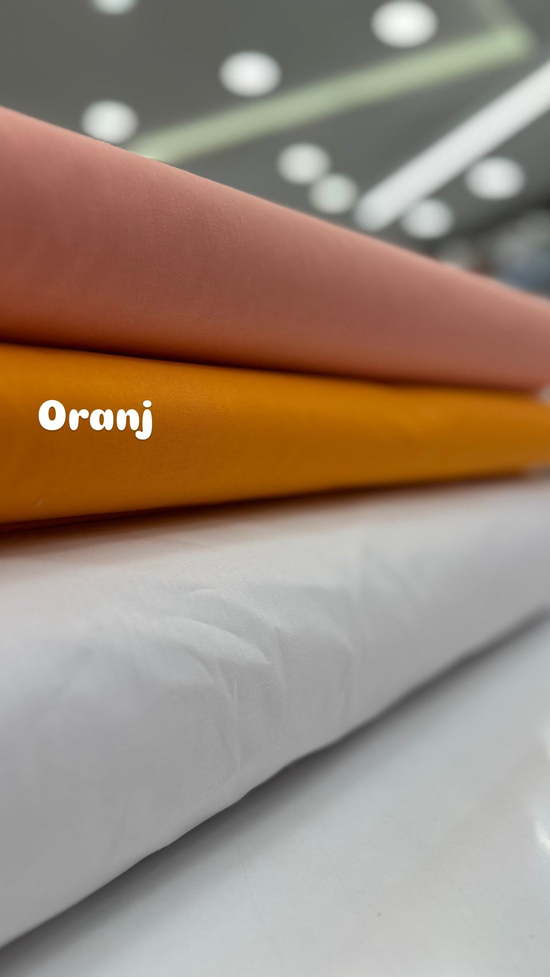 Düz Renk Akfil Kumaş Oranj