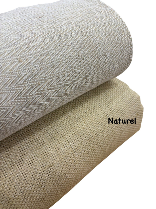 Renkli Jüt Bezi Naturel