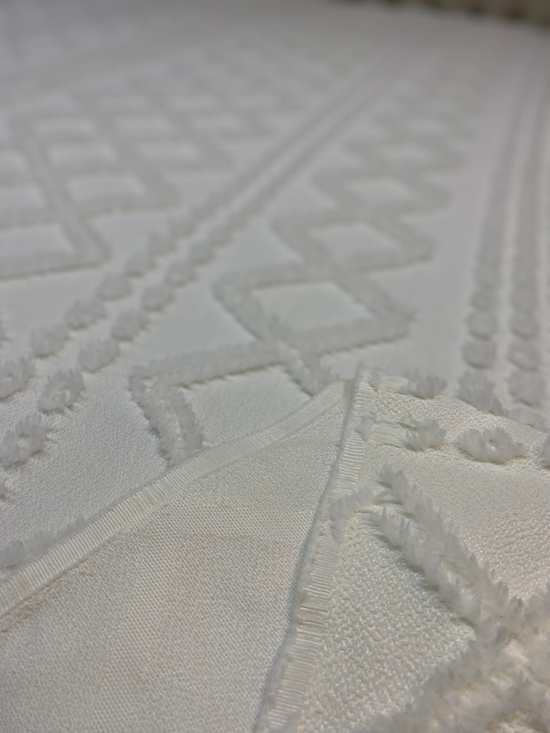 Kupon Kilim Desen Püskül Detaylı Limi Pike Krem