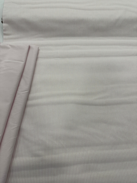 İnce Çizgili Desen Akfil Kumaş D80610 Pembe