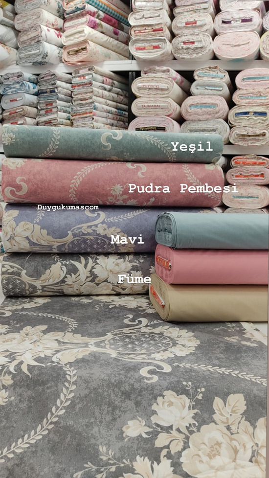 Çiçekli Şamdan Desen Akfil
