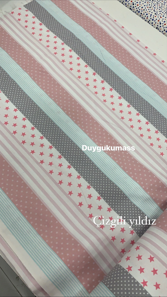 Çizgili Yıldız Desen Akfil