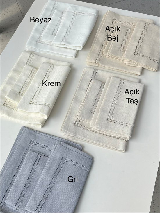 Dublin Çift Sıra El İşi Antika Detaylı Linen Kumaş Salon Set Krem
