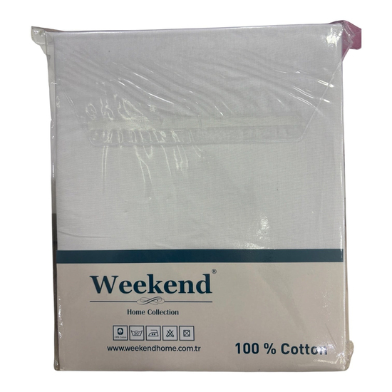 Weekend Tek Kişilik %100 Pamuk Ranforce Lastikli Çarşaf Seti – 100X200 Cm Beyaz