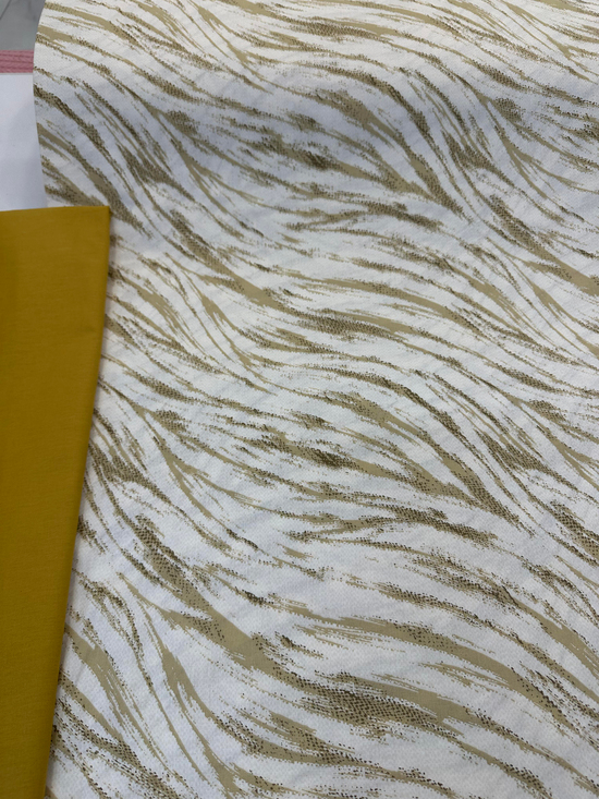 Gold Verev Su Desen Akfil Kumaş D80551