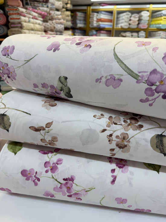 Akış Çiçek Desen Akfil D80355 Leylak