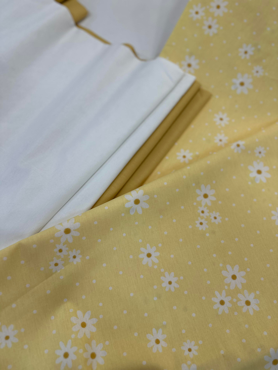 Country Papatya Desen Akfil Kumaş D80580 Sarı
