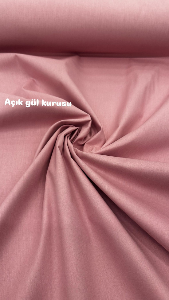 Düz Renk Akfil Kumaş Açık Gül Kurusu