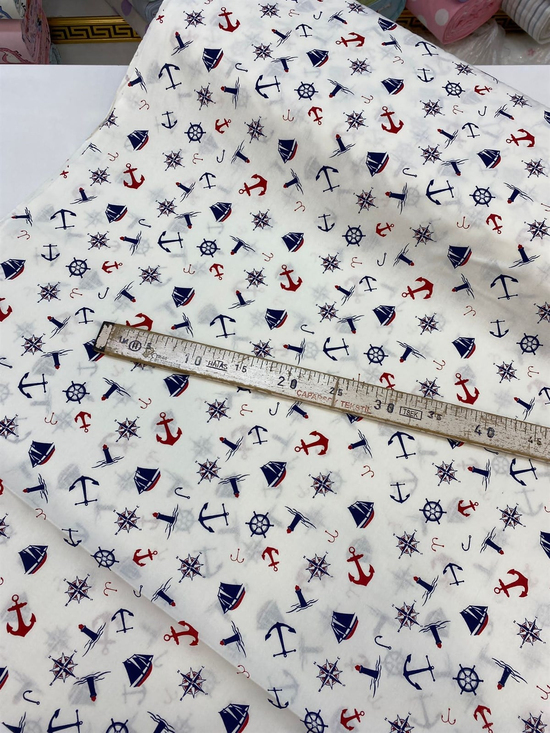 Denizci D79 Desen Poplin