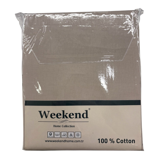 Weekend Tek Kişilik %100 Pamuk Ranforce Lastikli Çarşaf Seti – 100X200 Cm Bej
