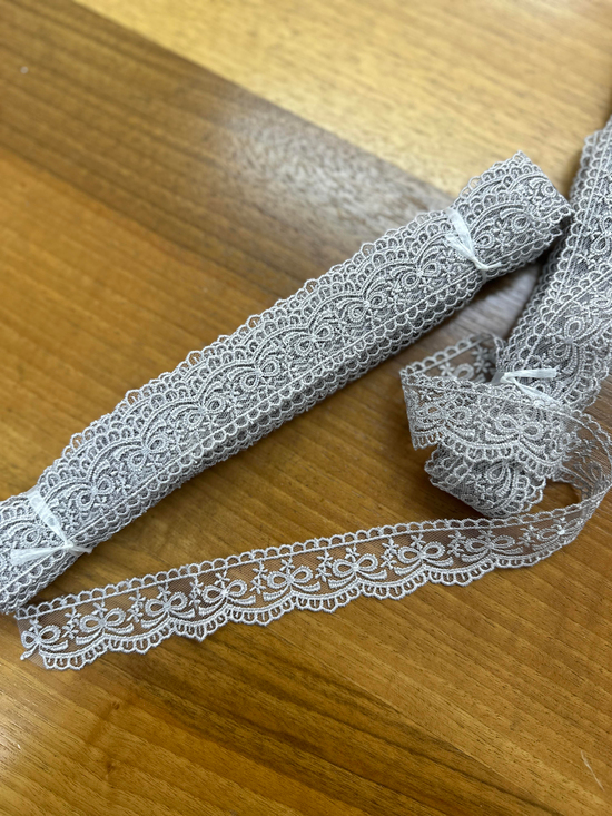 Fiyonk (Küçük Boy) D8500 Desen Güpür (1 Top) Gri