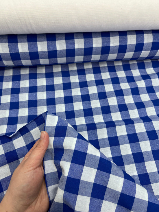 Orta Boy Kareli Zefir Saks Mavisi