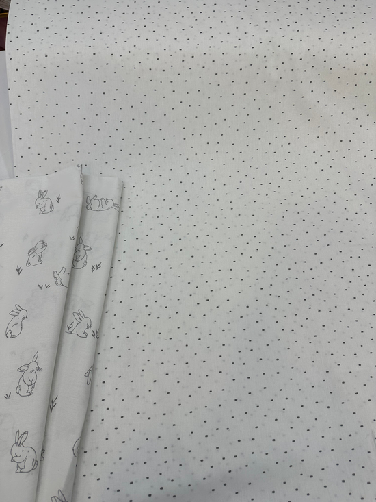 Mini Asimetrik Nokta Desen Akfil Kumaş D80410 Gri