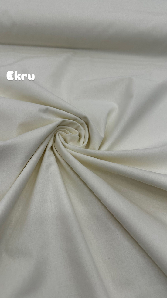 Düz Renk Akfil Kumaş Ekru