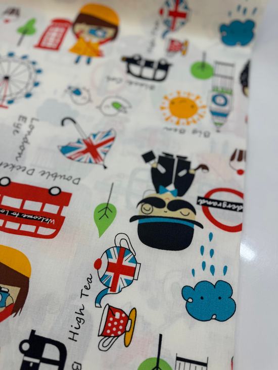Londra Temalı Akfil Kumaş D6029