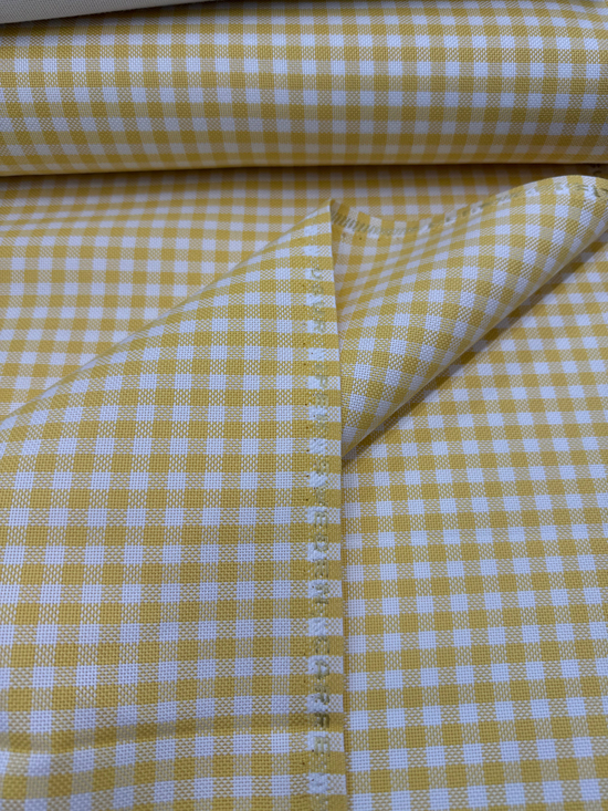 Uğur İpek Sayılabilir İsveç Keteni Ekoseli Sarı