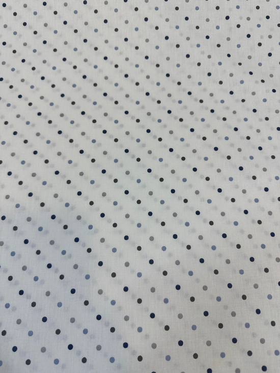Gri Mini Puanlı Akfil Kumaş D80400 Mentol Mavi