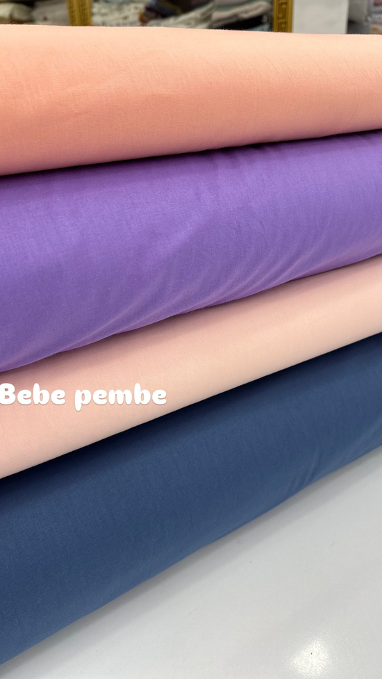 Düz Renk Akfil Kumaş Bebe Pembe