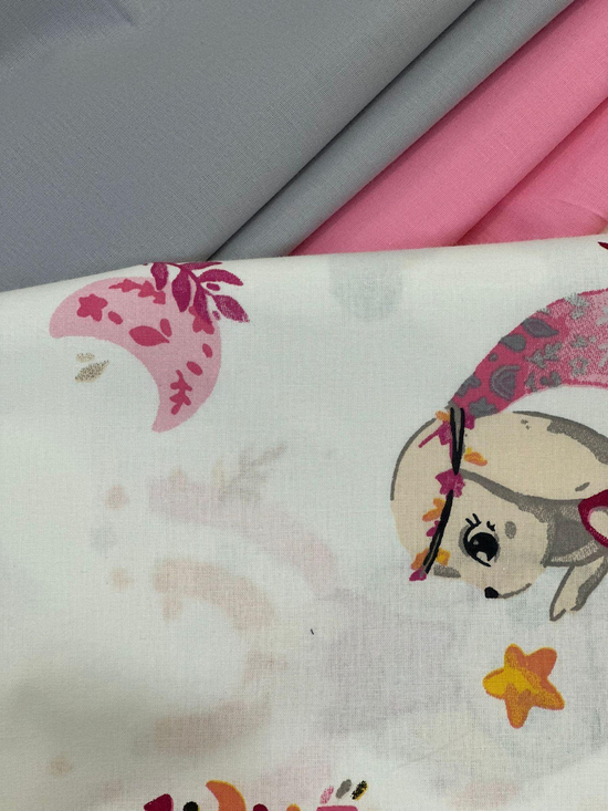 Anime Kız Desen Akfil Kumaş D6015 Pembe