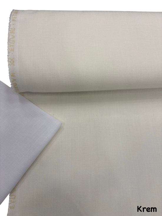 Petunya Keten Kumaş Krem