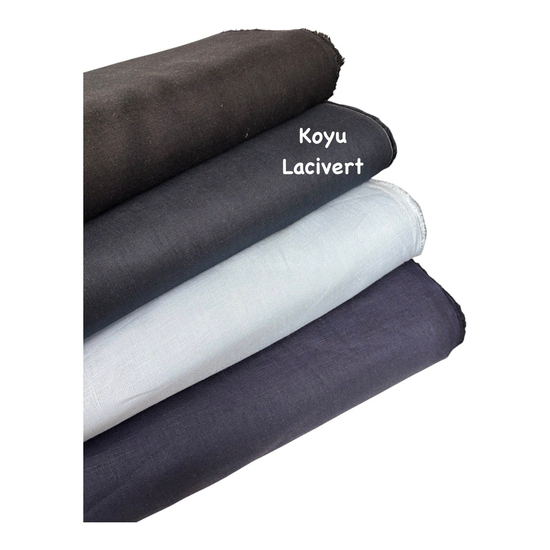 Premium Keten Kumaş Koyu Lacivert