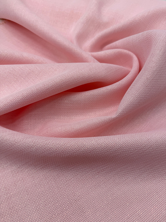 Simli Etuval Linen Kumaş Bebek Pembe