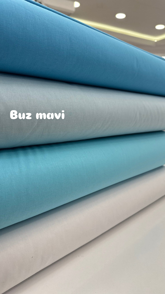 Düz Renk Akfil Kumaş Buz Mavi