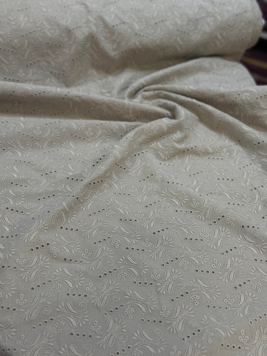 Desen Organik Pamuk Fisto Kumaş Vizon