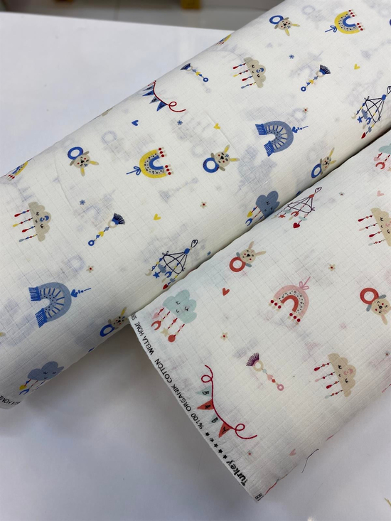 Mavi Bulut Dönence Baby Desenli Müslin Bezi D115
