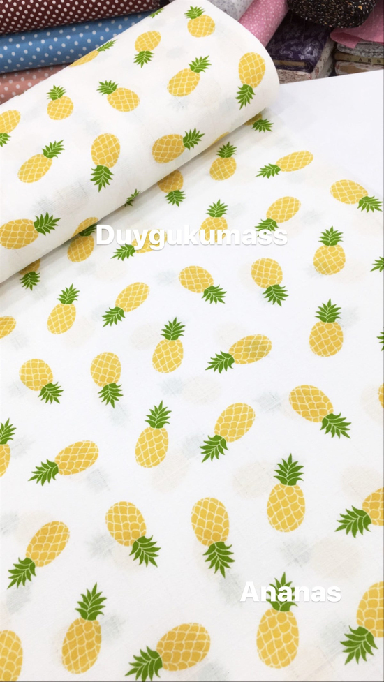 Müslin Bezi Ananas Desen