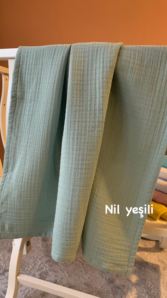 Nil Yeşili Multi Müslin Hazır Örtü