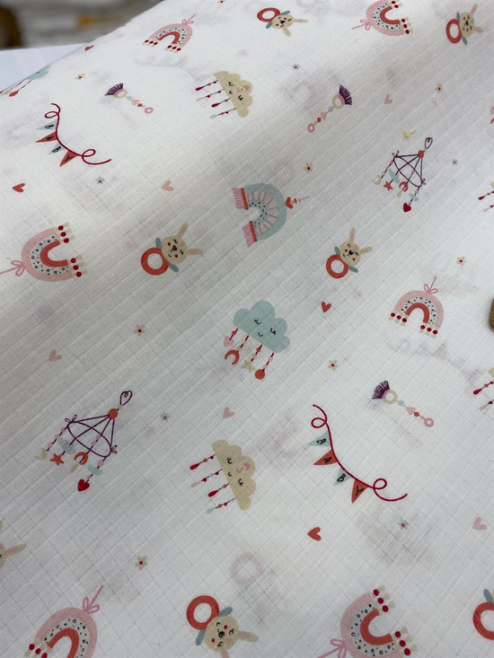 Pembe Bulut Dönence Baby Desenli Müslin Bezi D115