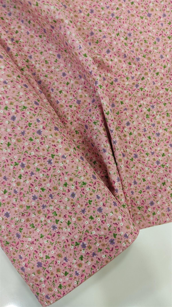 Pembe Çıtır Çiçek D103 Desenli Poplin