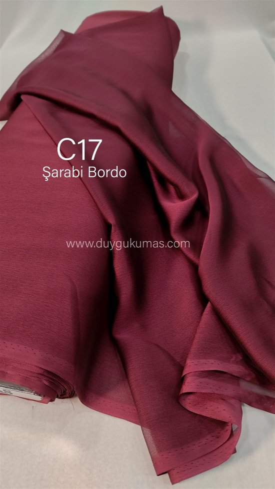 Şarabi Bordo C17 Janjan Şifon