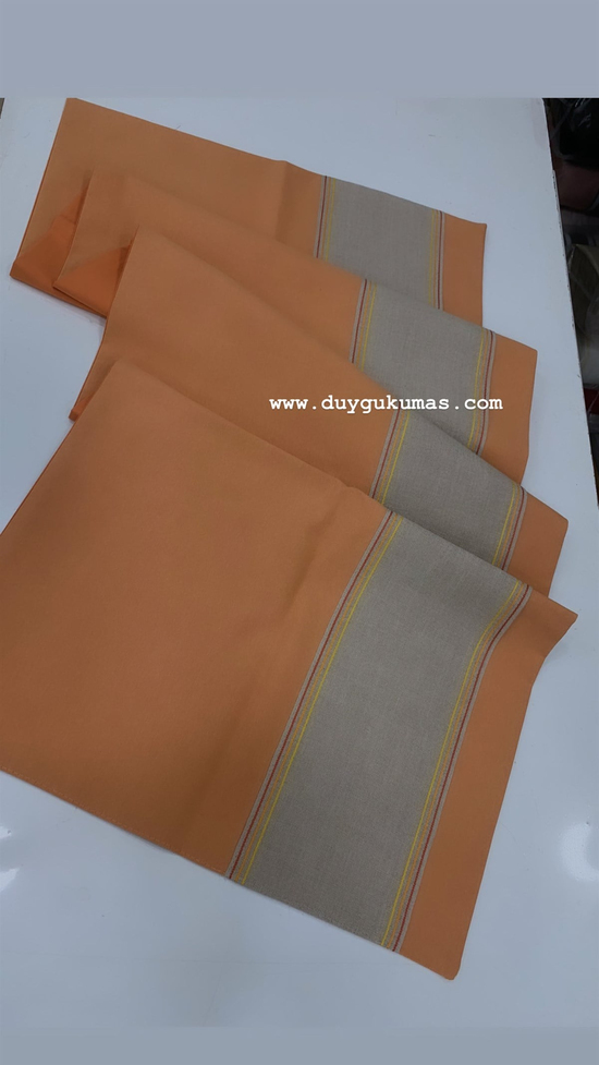 Sarı turuncu İthal Şerit Detaylı Duck Keteni Runner