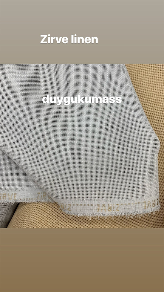 Zirve 4 x 4 İşlemelik Linen Kumaş