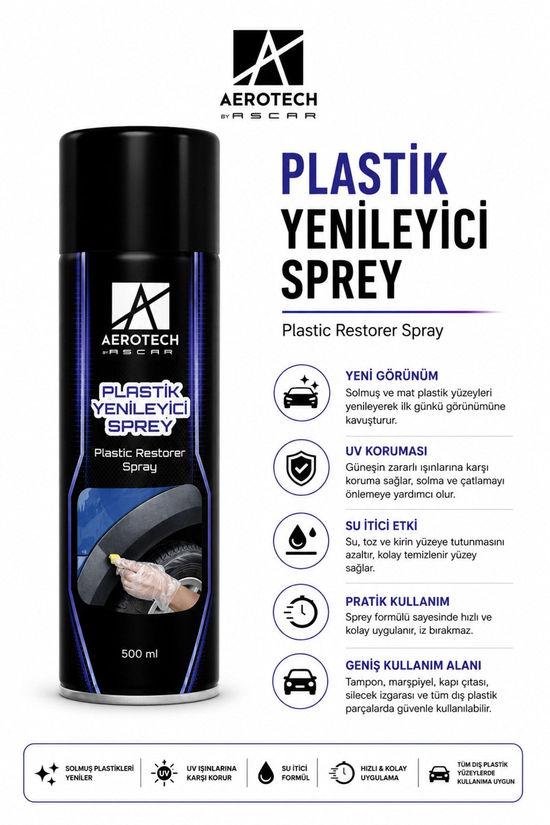 AEROTECH PLASTİK YENİLEYİCİ SPREY 500 ML
