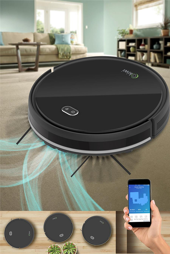Kiwi Akıllı Robot Süpürge Islak Kuru Robot Vacuum Mop Kvc-4090